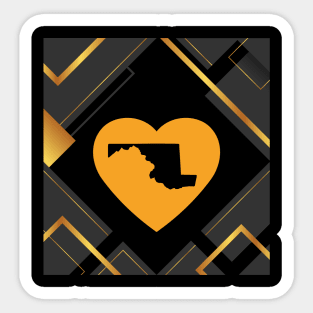 MARYLAND LOVE ABSTRACT DESIGN Sticker